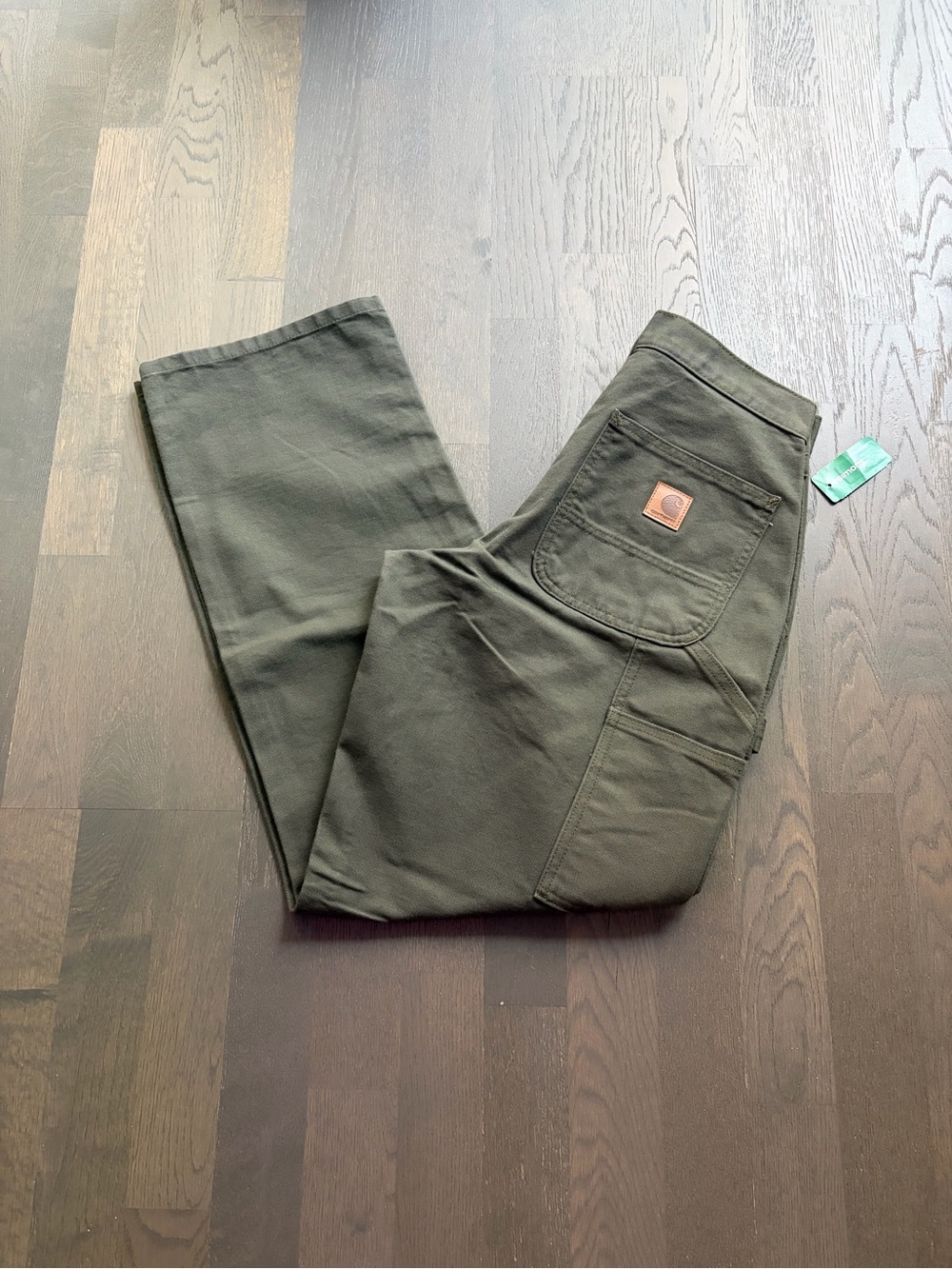 BNWT carhartt loose fit washed duck utility work carpenter painter pants in grey